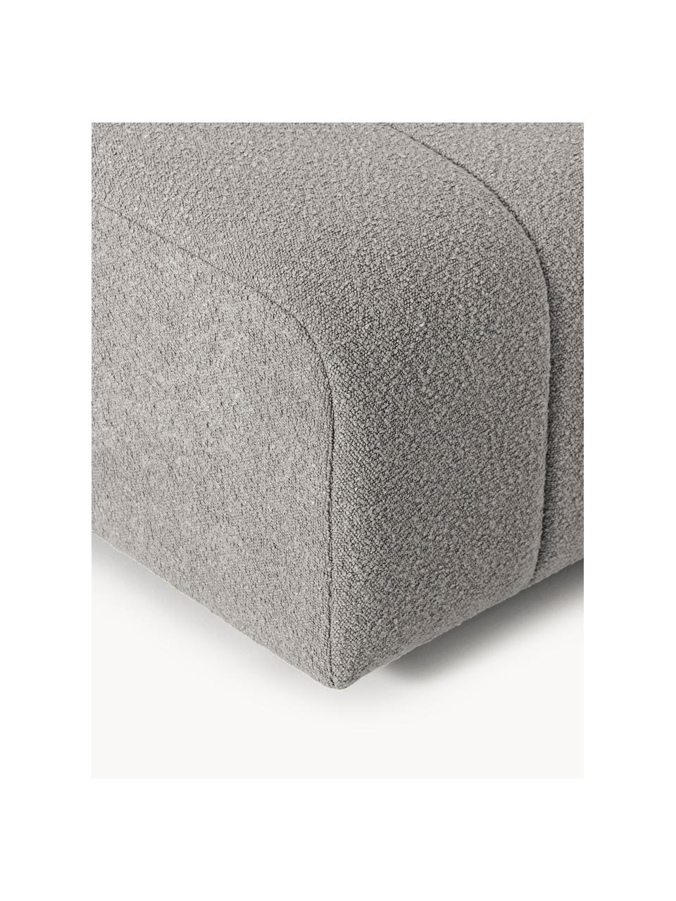 Bouclé-Sofa-Hocker Lena, Bezug: Bouclé (93 % Polyester, 6, Gestell: Buchenholz, Spanplatte, H, Füße: Kunststoff, Bouclé Grau, B 78 x T 75 cm