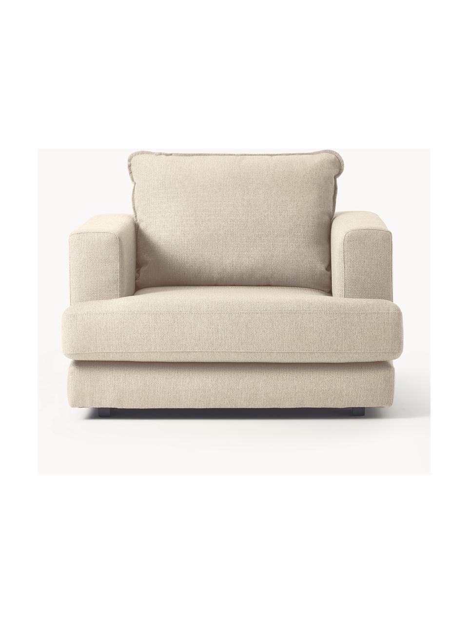 Sessel Tribeca, Bezug: 100 % Polyester Der hochw, Gestell: Massives Kiefernholz, FSC, Webstoff Beige, B 110 x T 96 cm