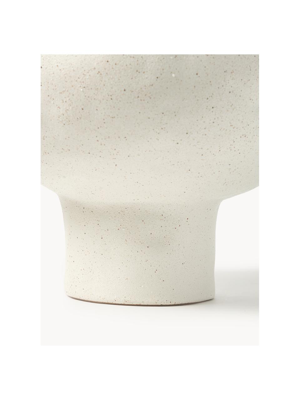 Vase artisanal en céramique Saki, haut. 40 cm, Céramique, Blanc cassé, chiné, Ø 32 x haut. 40 cm