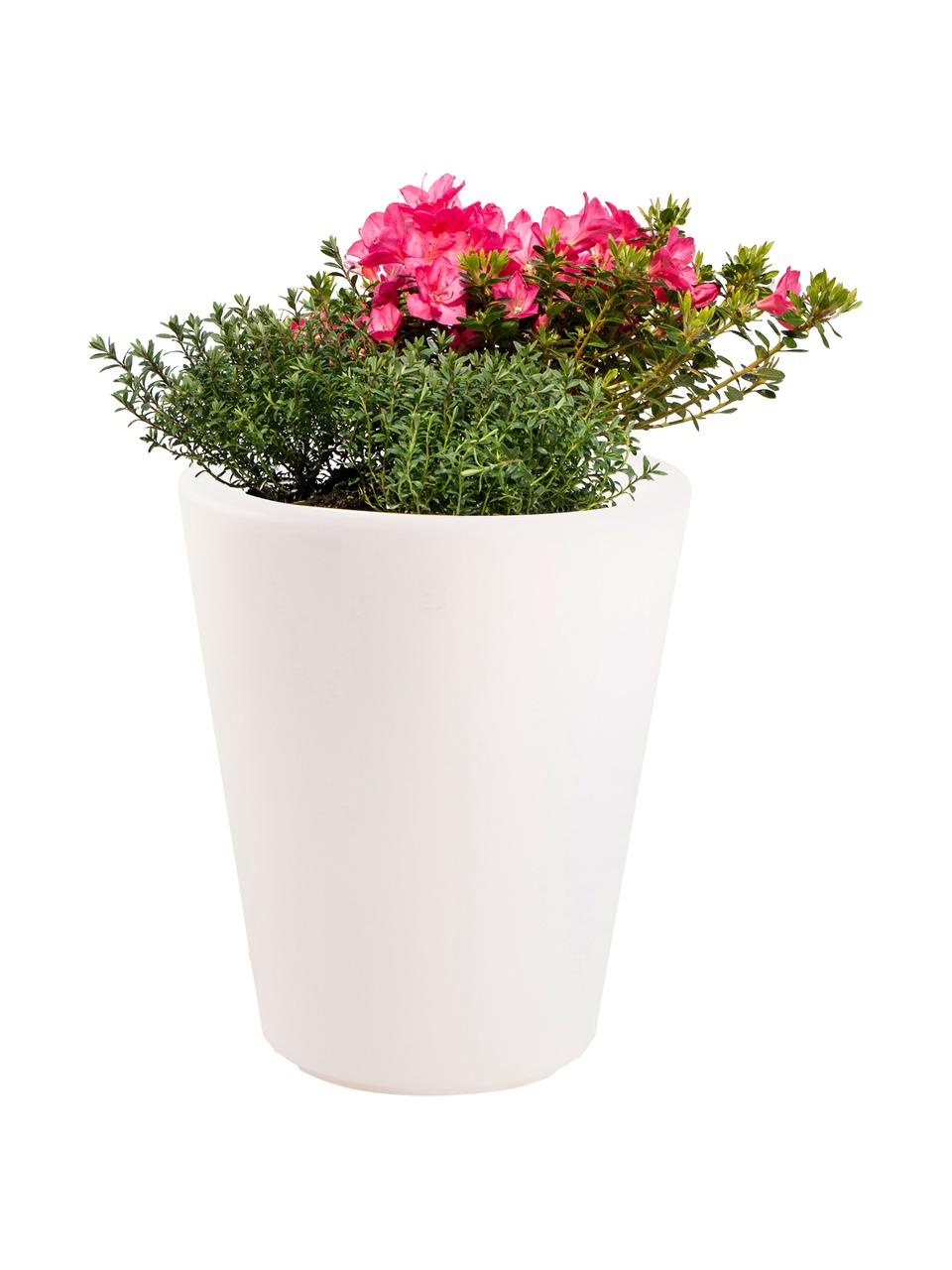 Lámpara de suelo Shining Pot, con enchufe, Lámpara: plástico, Cable: plástico, Blanco, Ø 34 x Al 39 cm