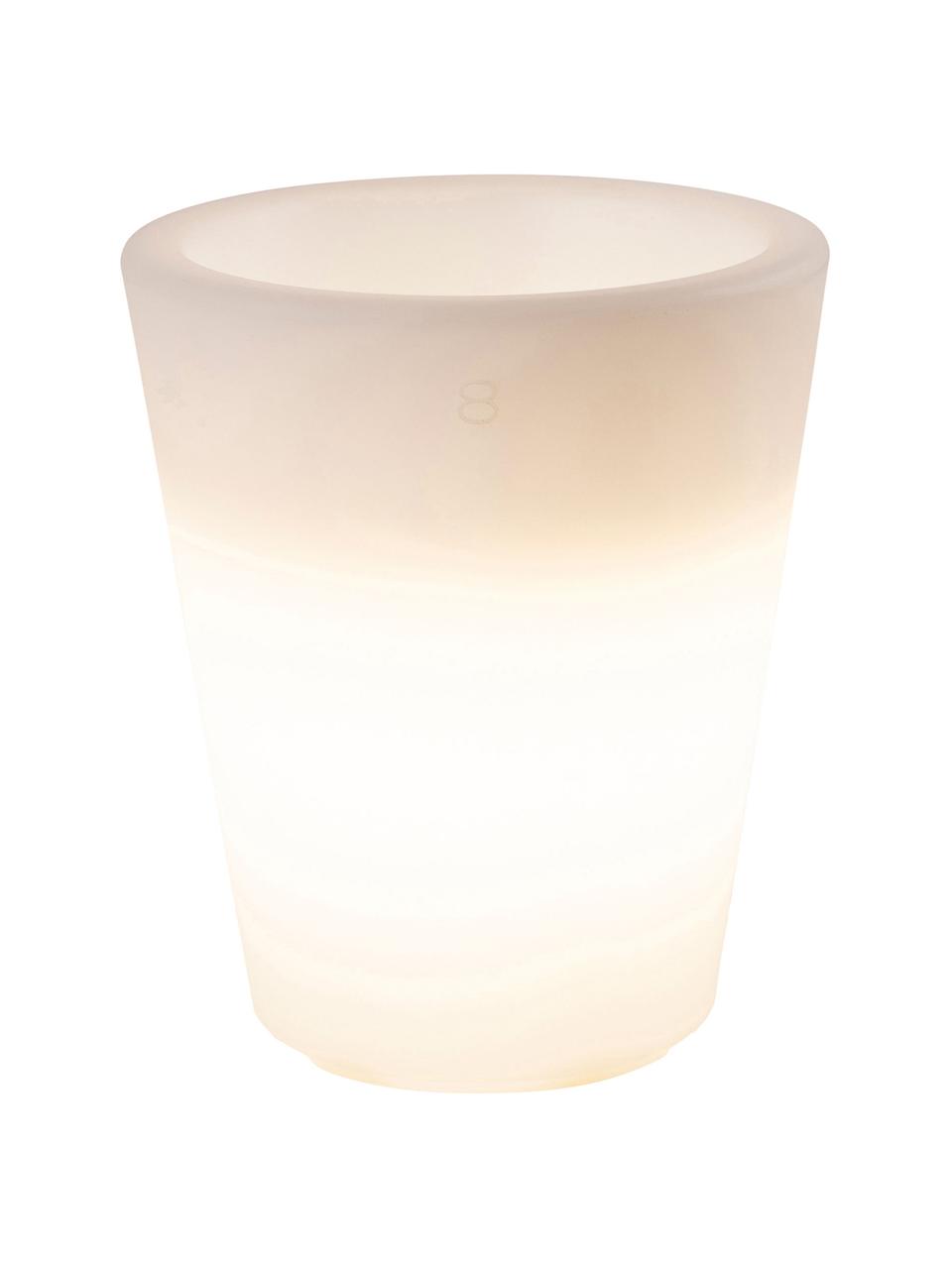 Lámpara de suelo Shining Pot, con enchufe, Lámpara: plástico, Cable: plástico, Blanco, Ø 34 x Al 39 cm