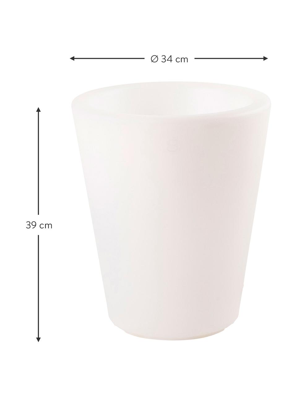 Lámpara de suelo Shining Pot, con enchufe, Lámpara: plástico, Cable: plástico, Blanco, Ø 34 x Al 39 cm