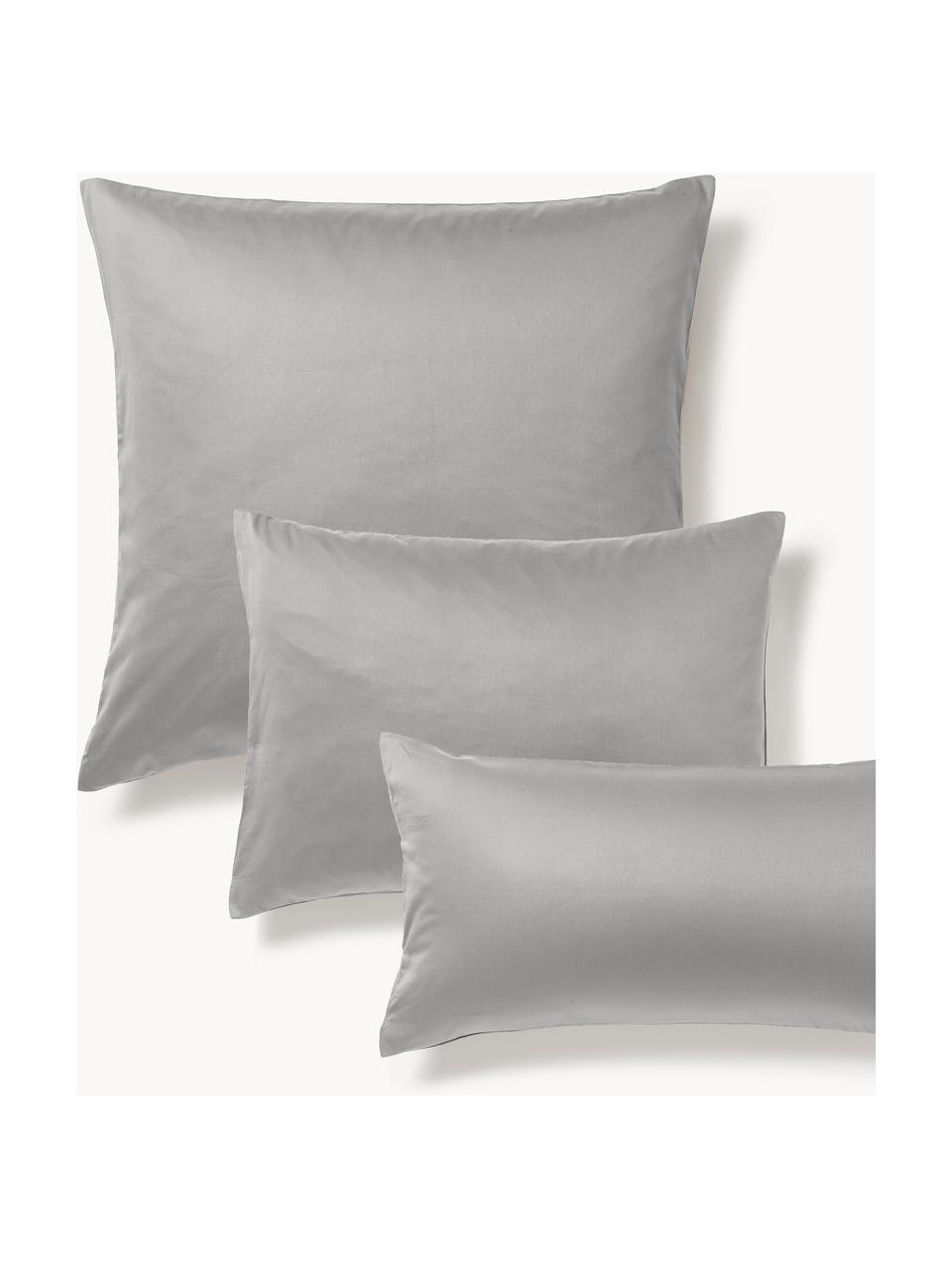 Baumwollsatin-Kopfkissenbezug Comfort, Webart: Satin Fadendichte 300 TC,, Dunkelgrau, B 40 x L 80 cm