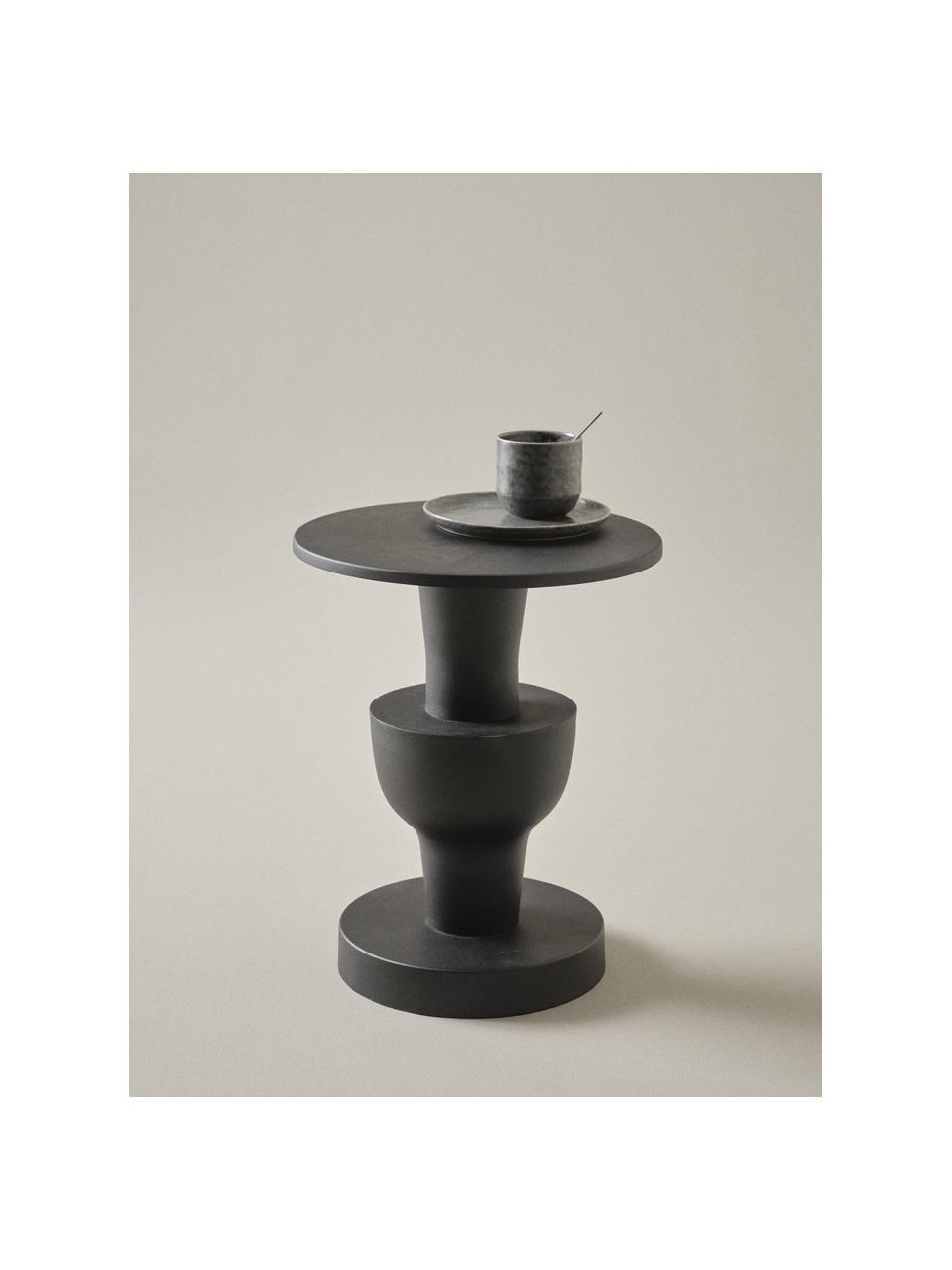 Table d'appoint ronde Branford, Fer, revêtement par poudre, Noir, Ø 41 x haut. 50 cm