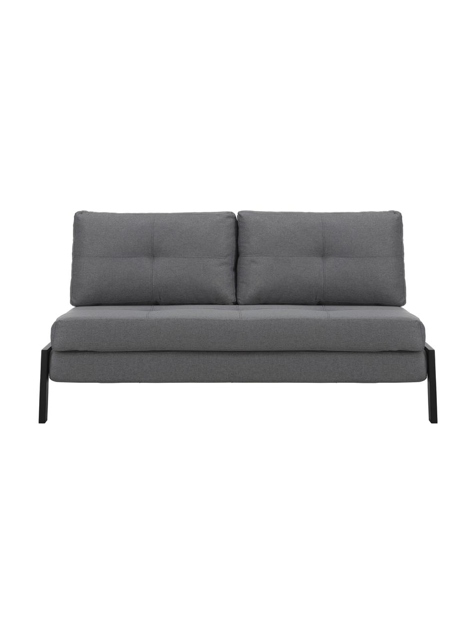 Schlafsofa Edward in Dunkelgrau mit Metall-Füssen, ausklappbar, Bezug: 100% Polyester 40.000 Sch, Webstoff Dunkelgrau, B 152 x T 96 cm