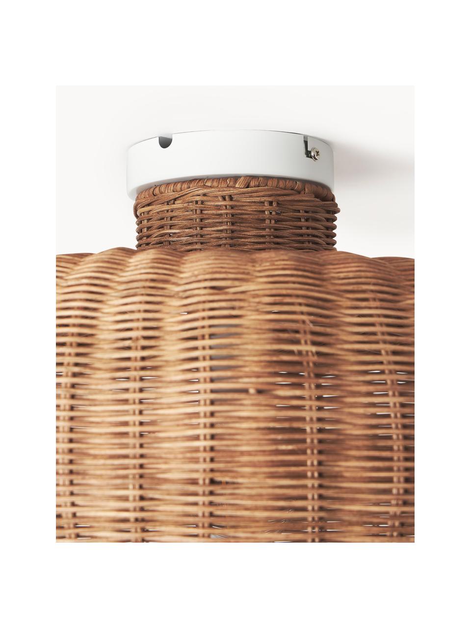 Lampada da soffitto in rattan Krisa, Metallo, rattan, Marrone, Larg. 50 x Alt. 32 cm