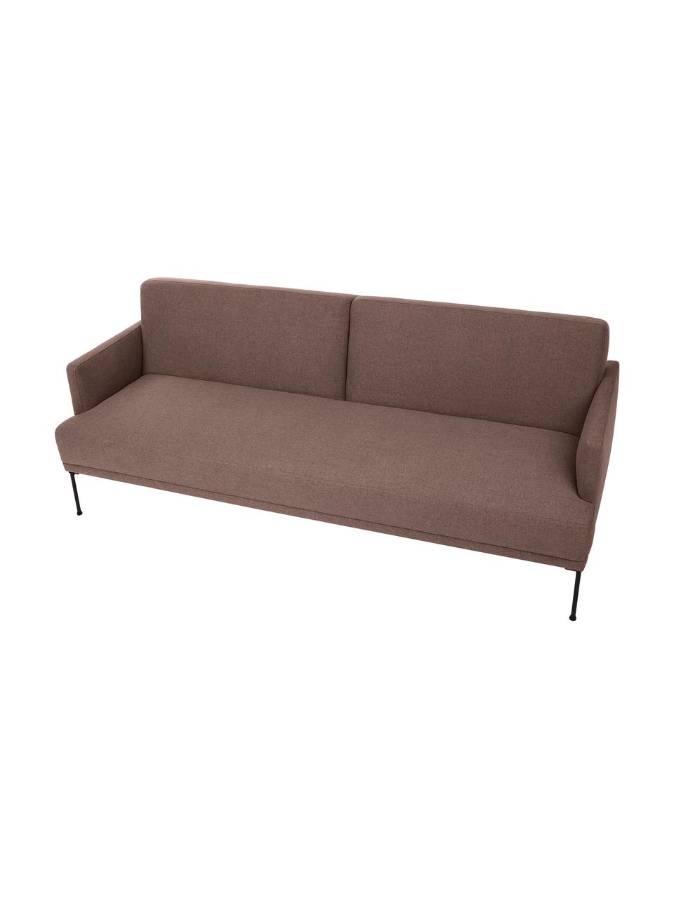 Sofá cama Fluente (3 plazas), Tapizado: 100% poliéster Alta resis, Estructura: madera de pino maciza con, Patas: metal con pintura en polv, Tejido marrón, An 220 x Al 86 cm