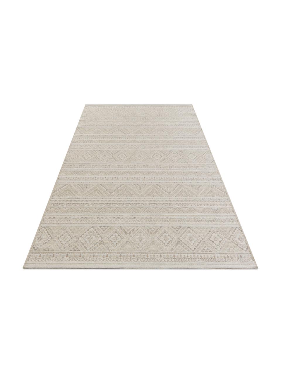 Alfombra Lisa, estilo étnico, 48% yute, 43% lana, 9% viscosa, Beige, crema, An 160 x L 230 cm (Tamaño M)