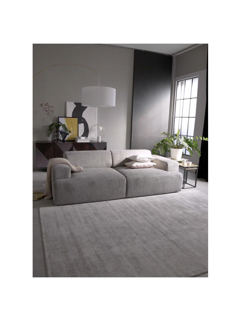 Cord-Sofa Melva (3-Sitzer) in Grau, Bezug: Cord (92% Polyester, 8% P, Gestell: Massives Kiefernholz, Spa, Cord Grau, B 240 x T 101 cm