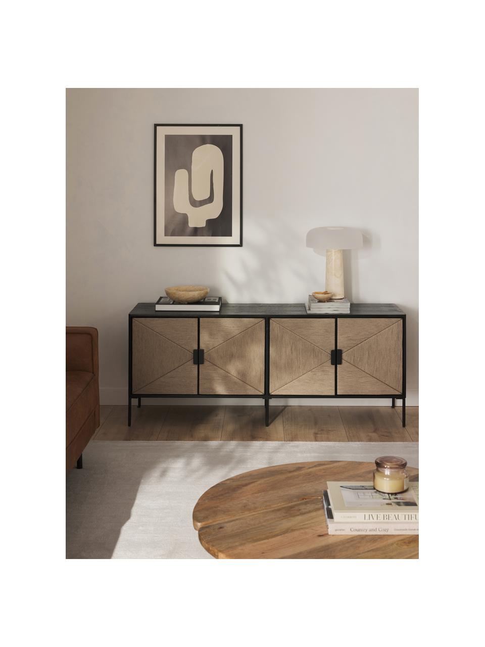 Credenza Bassa 3 Ante in Legno di Mango Lenan 