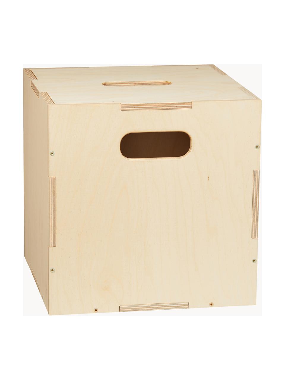 Houten opbergdoos Cube, Berkenhoutfineer

Dit product is gemaakt van duurzaam geproduceerd, FSC®-gecertificeerd hout., Licht hout, B 36 x D 36 cm