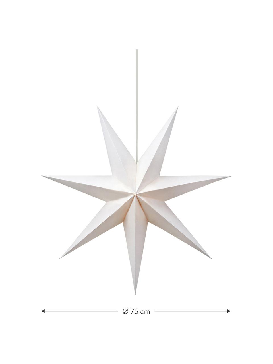 Lichtgevende ster Duva Ø 75 cm, met stekker, Wit, Ø 75 cm