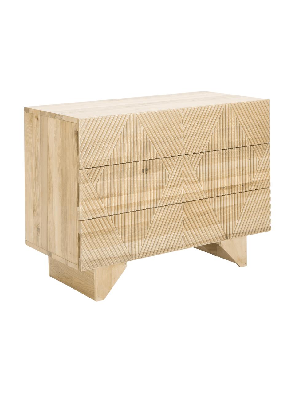 Komoda z masívneho jaseňového dreva Louis, Jaseňové drevo, Š 100 x V 75 cm