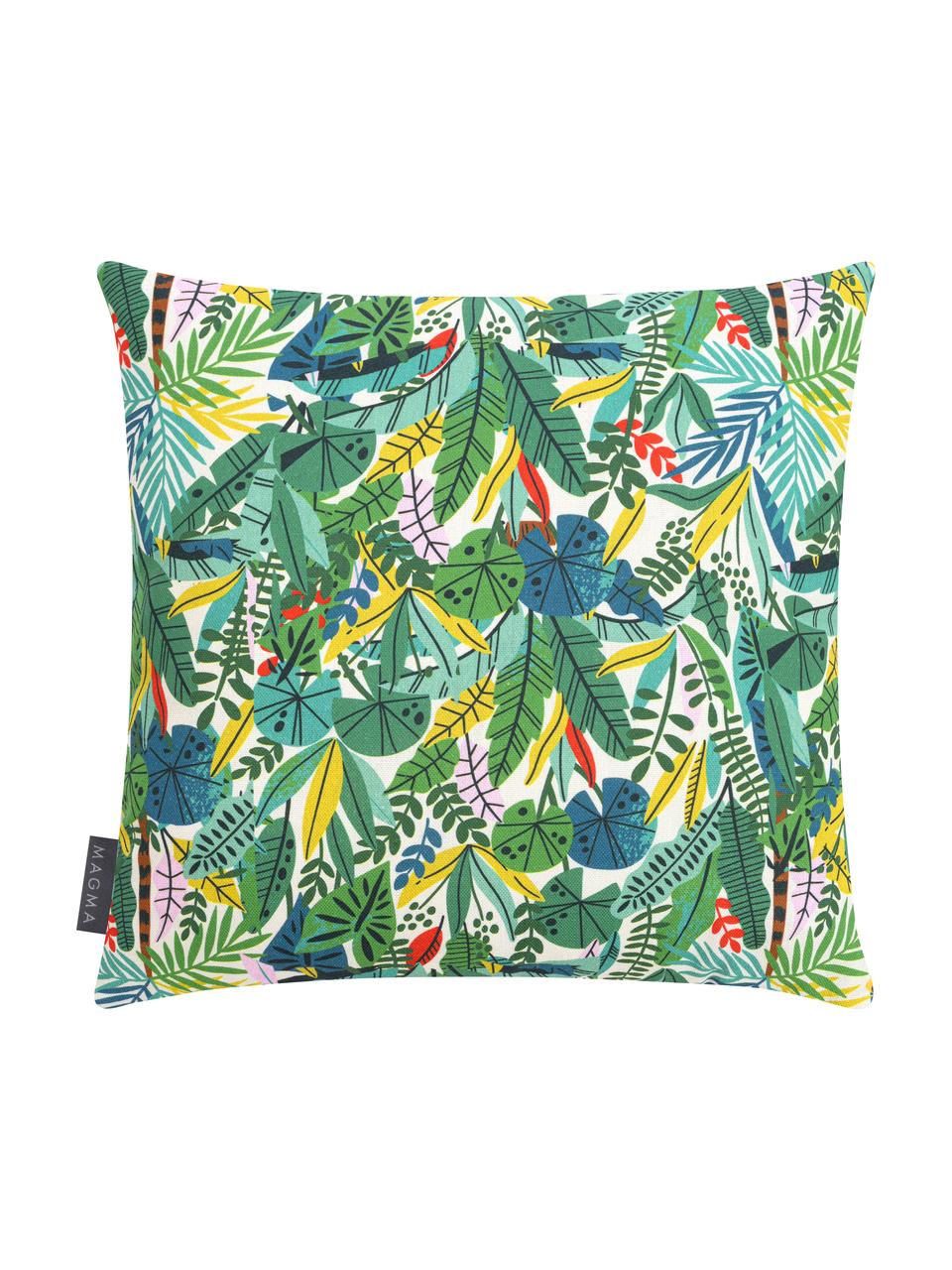 Kussenhoes Wildlife met jungle motief, Weeftechniek: half panama, Groen, multicolour, 40 x 40 cm