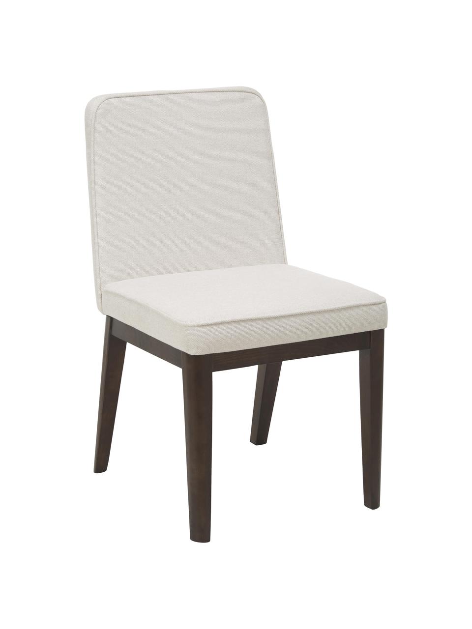 Čalouněná židle Koga, Krémově bílá tkaná látka, Š 47 cm, V 86 cm