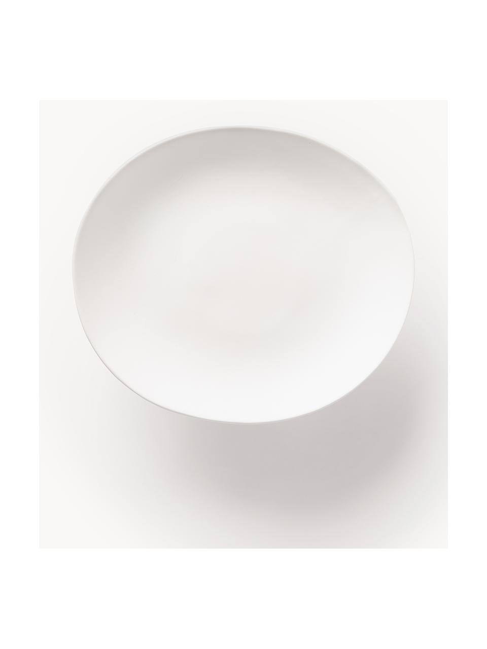 Dekoschale Lou, H 14 cm, Steingut, Weiss, B 35 x H 14 cm