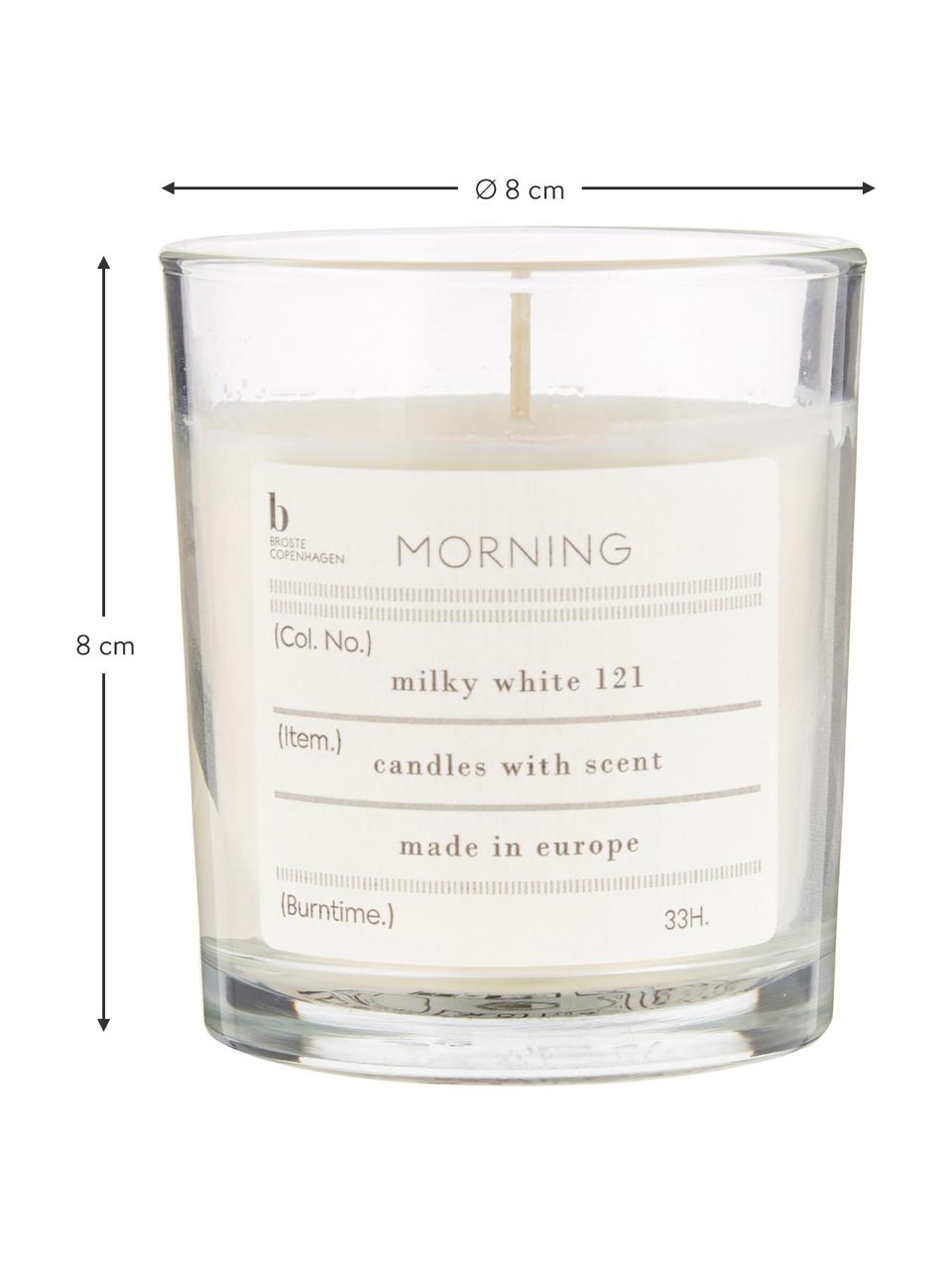 Vonná svíčka Morning (grep), Přírodní sójový vosk, sklo, Ovocné (černý rybíz, grapefruit), Ø 8 cm, V 8 cm