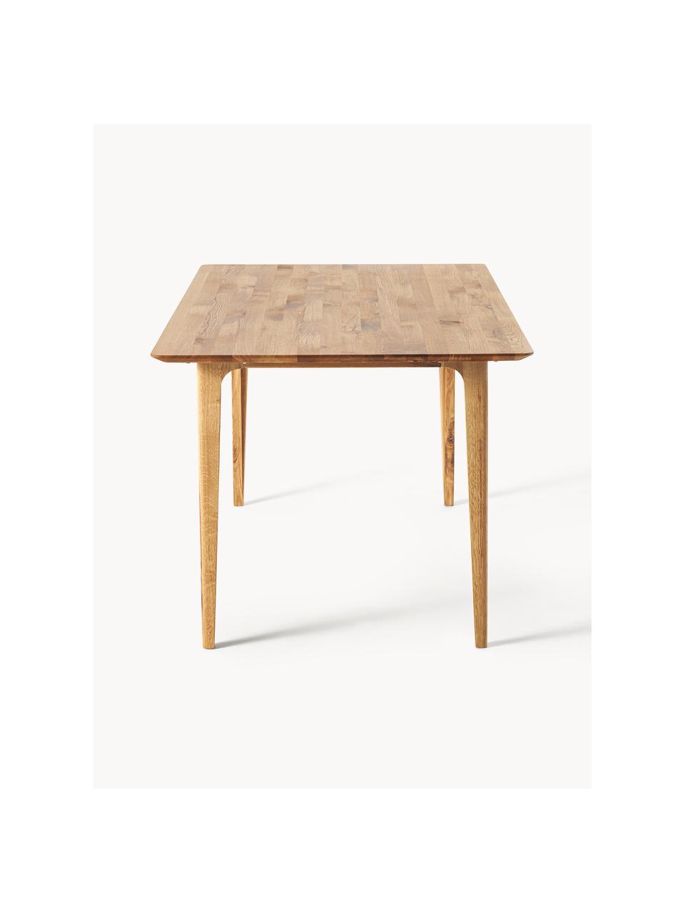 Mesa de comedor de madera de roble maciza Archie, tamaños diferentes, Madera de roble maciza embarnizada

Este producto está hecho de madera de origen sostenible y con certificación FSC®., Madera de roble aceitada, An 180 x F 90 cm