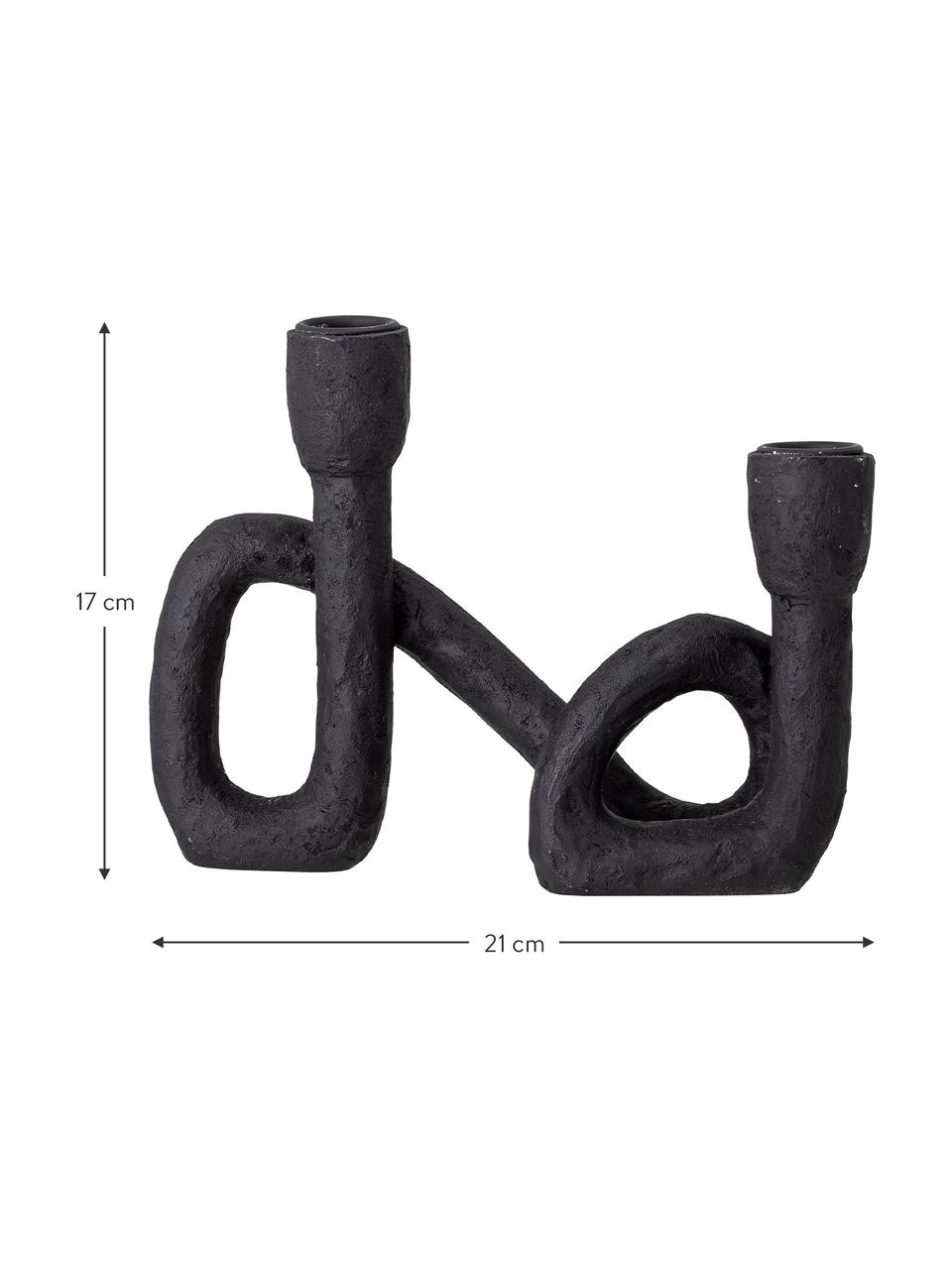 Candelabro de diseño Mashel, Plástico, Negro, An 21 x Al 17 cm