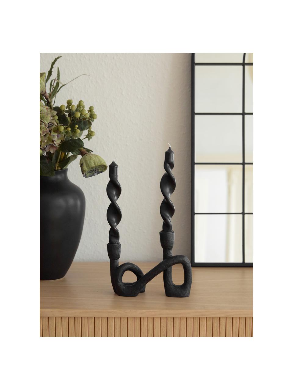 Candelabro de diseño Mashel, Plástico, Negro, An 21 x Al 17 cm