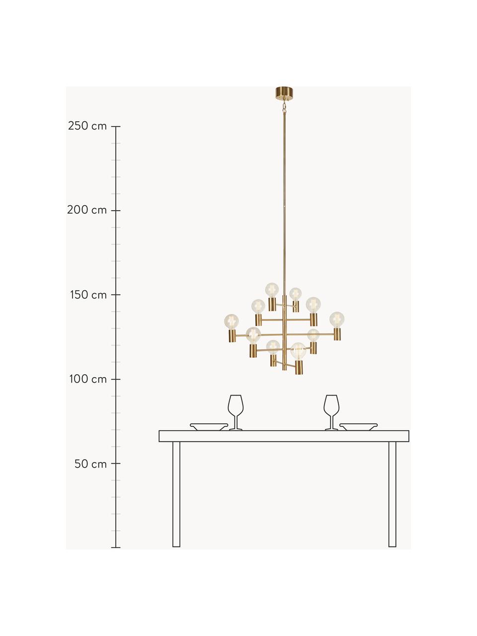 Großer Kronleuchter Paris, Messing, Ø 80 cm