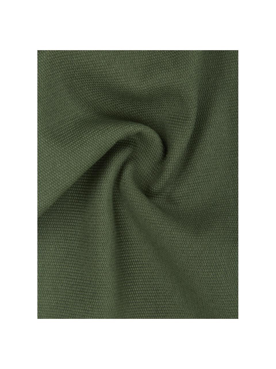 Housse de coussin en coton vert mousse Mads, 100 % coton, Vert mousse, larg. 40 x long. 40 cm