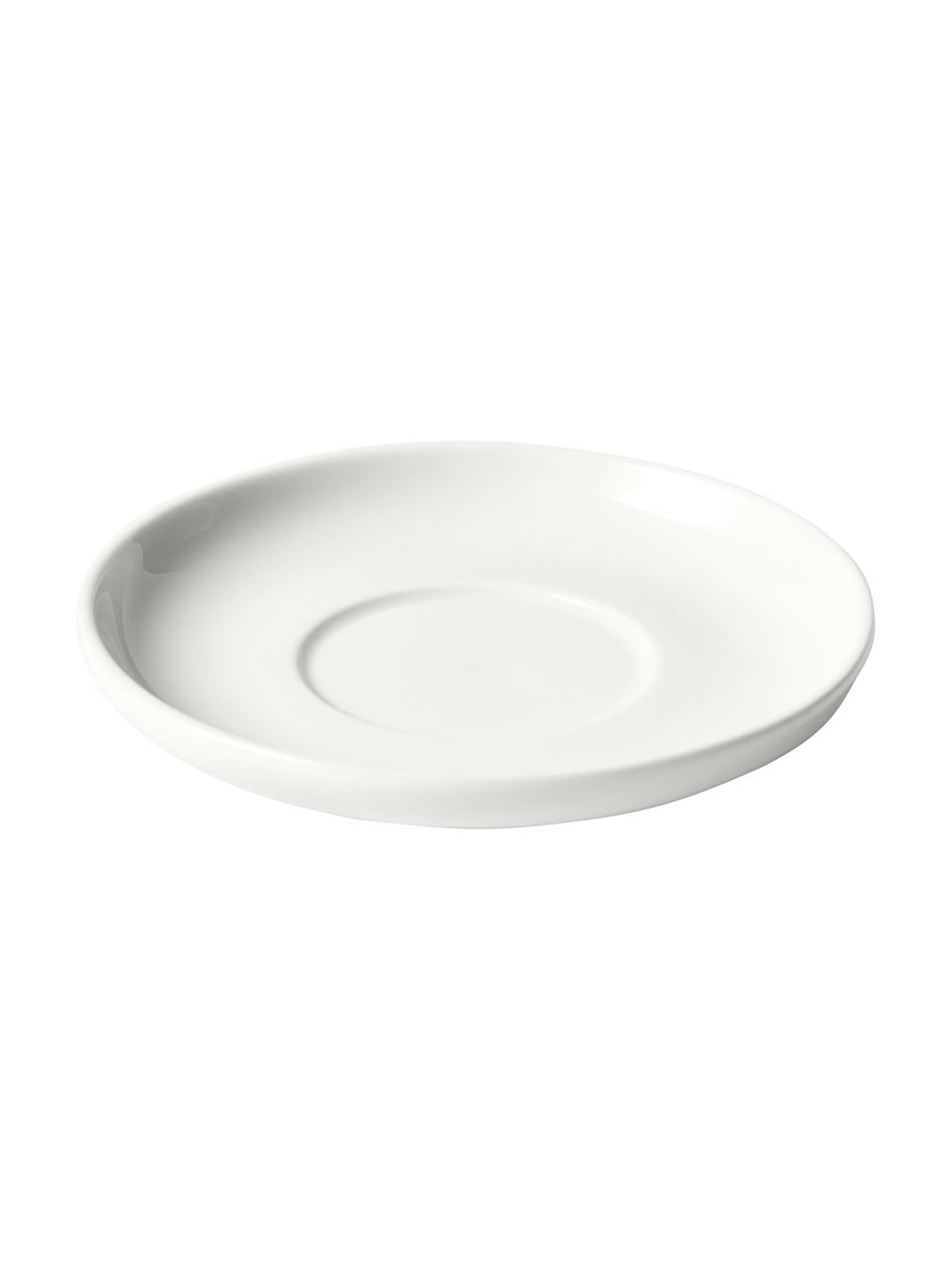 Tazza caffè in porcellana con piattino Nessa 4 pz, Porcellana a pasta dura di alta qualità, Bianco, Ø 7 x Alt. 6 cm