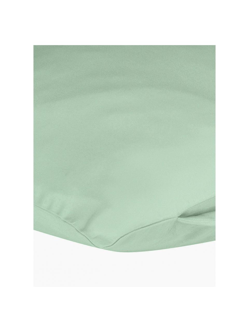 Funda de almohada de satén Comfort, 45 x 110 cm, Verde salvia, An 45 x L 110 cm