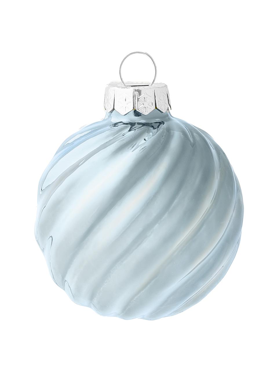 Set palline di Natale Gabriela 3 pz, Vetro, Azzurro, Ø 6 x Alt. 6 cm