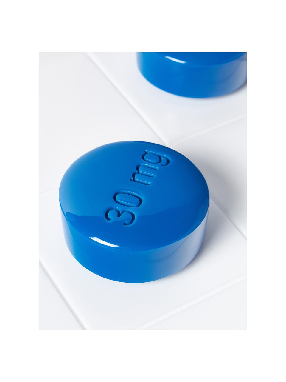 Gioco Tic-Tac-Toe Full Dose, Acrilico lucido, Bianco, blu, turchese, Larg. 18 x Alt. 10 cm