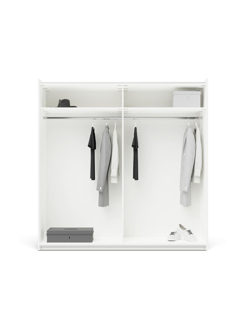 Armoire modulaire à portes coulissantes Leon, larg. 200 cm, plusieurs variantes, Blanc, Basic Interior, larg. 200 x haut. 200 cm