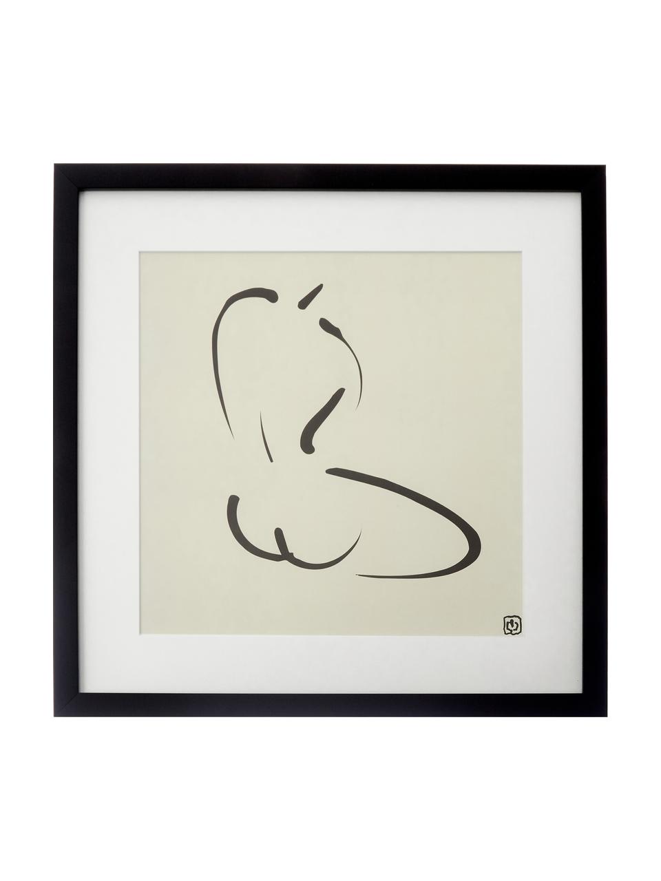 Ingelijste digitale print Akt Lady IV, Lijst: kunststof, Akt Lady IV, B 40 x H 40 cm