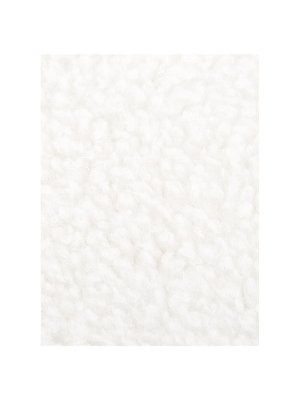 Flauschige Teddy-Kissenhülle Mille in Creme, Vorderseite: 100% Polyester (Teddyfell, Rückseite: 100% Polyester (Teddyfell, Creme, 45 x 45 cm