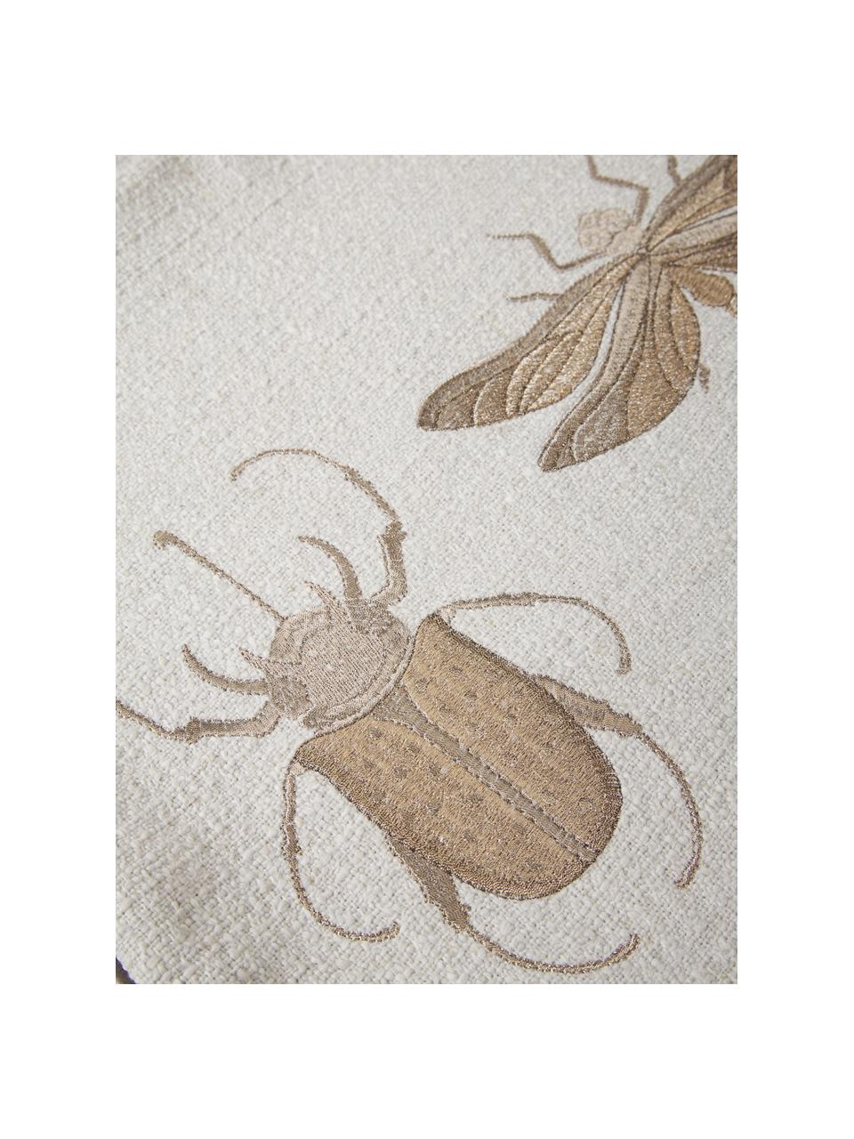 Bestickte Kissenhülle Tania mit Insekten-Motiv und Kederumrandung, 90 % Polyester, 10 % Leinen
Öko-Tex Standard 100, Klasse 1, Beige, B 45 x L 45 cm