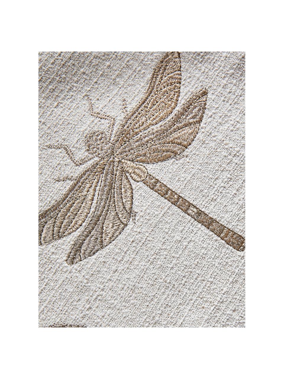 Bestickte Kissenhülle Tania mit Insekten-Motiv und Kederumrandung, 90 % Polyester, 10 % Leinen
Öko-Tex Standard 100, Klasse 1, Beige, B 45 x L 45 cm