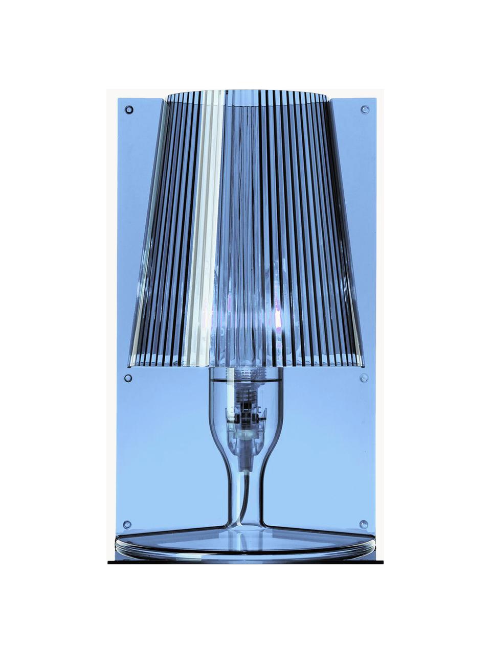 Lampa stołowa LED Take, Niebieski, transparentny, S 19 x W 31 cm