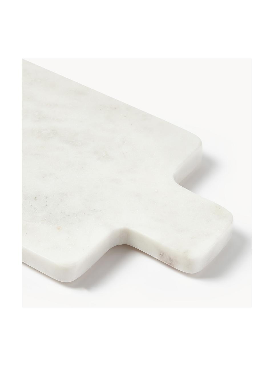 Marmor-Schneidebrett Agata, Marmor, Weiss, marmoriert, B 38 x T 15 cm