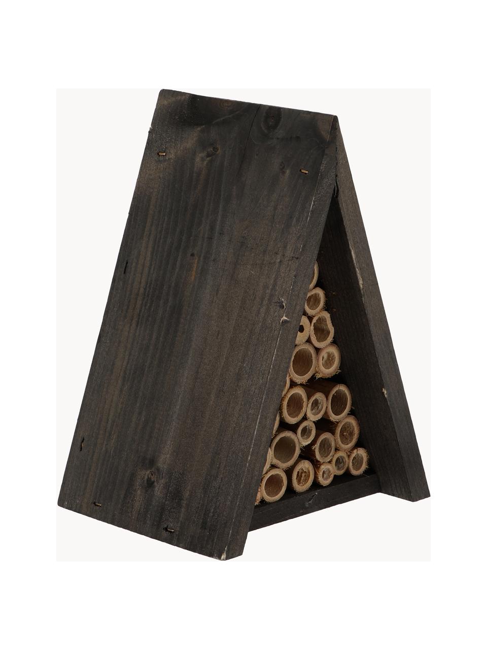 Bijenhuis Wigwam, Frame: grenenhout, Zwart, bruin, B 15 x H 20 cm