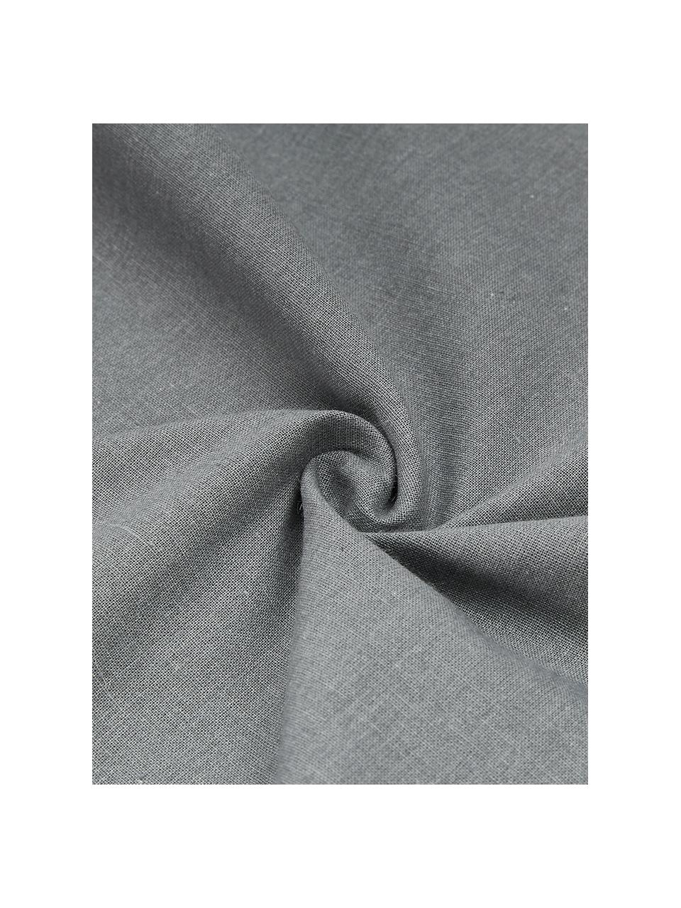 Pościel z bawełny z efektem sprania Arlene, Ciemny  szary, 200 x 200 cm, 3 elem.