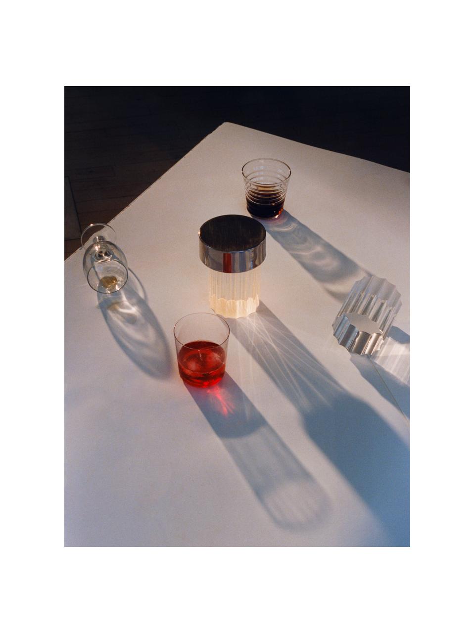 Lampa stołowa z funkcją przyciemniania Last Order, Stelaż: tworzywo sztuczne, metal , Odcienie srebrnego, transparentny, Ø 9 x W 14 cm