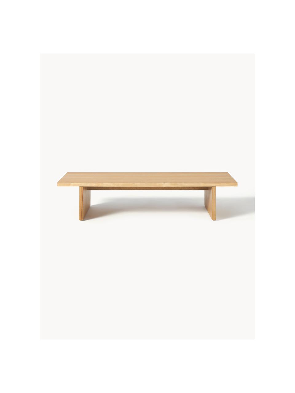 Table basse en bois Toni, MDF avec placage en frêne, laqué, Bois clair, Ø 120 x haut. 45 cm