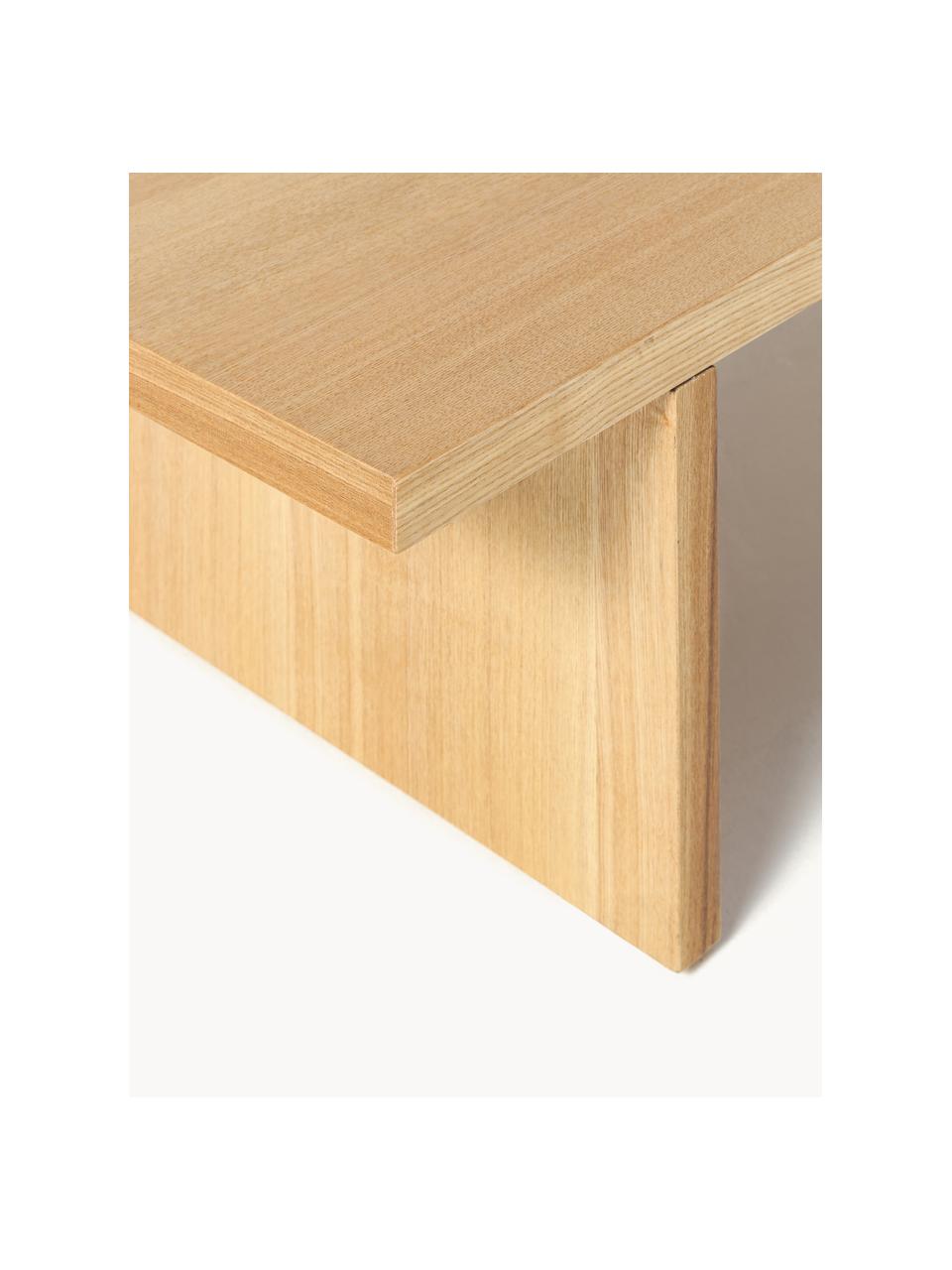 Nízky drevený konferenčný stolík Toni, MDF-doska strednej hustoty s jaseňovou dyhou, lakovaná, Jaseňové drevo, Š 120 x V 25 cm