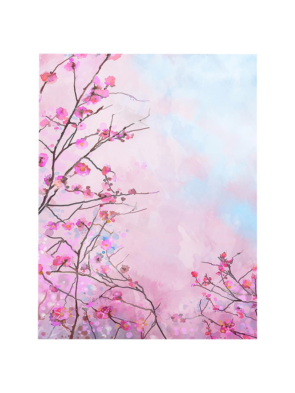 Impression sur toile Sakura Floral, Multicolore, larg. 63 cm, haut. 83 cm