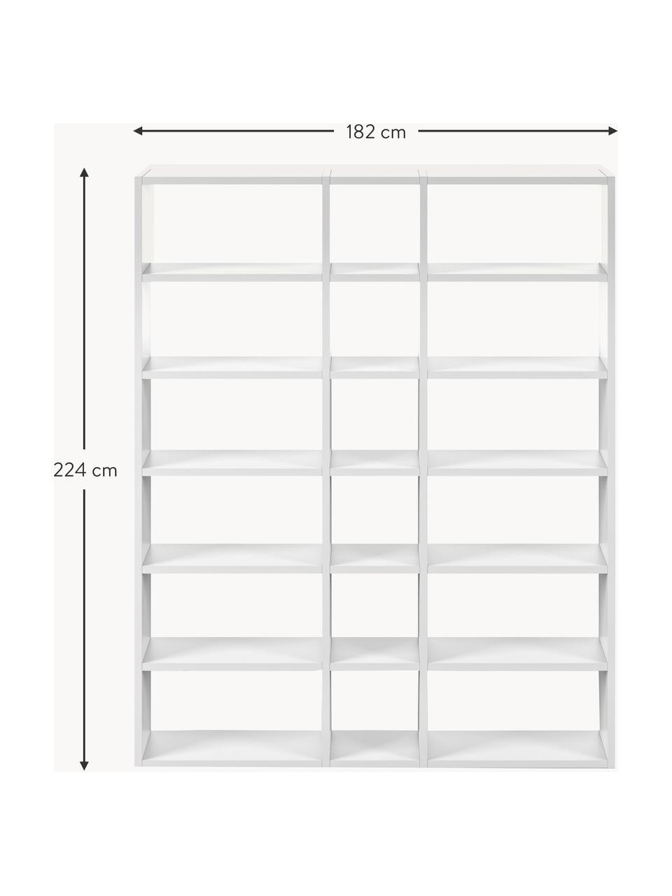 Grande étagère en bois Pombal, Panneau de particules plaqué noyer

Ce produit est fabriqué à partir de bois issu de forêts gérées durablement et certifié FSC®, Blanc, larg. 182 x haut. 224 cm