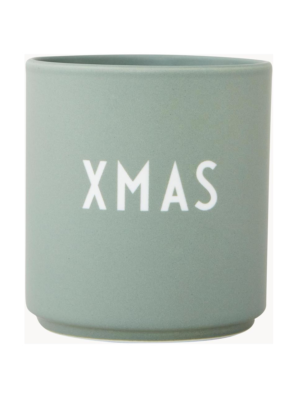 Design beker Favourite XMAS, Beenderporselein (porselein)

Fine Bone China is een zacht porselein, dat zich vooral onderscheidt door zijn briljante, doorschijnende glans., Saliegroen (XMAS), Ø 8 x H 9 cm, 250 ml