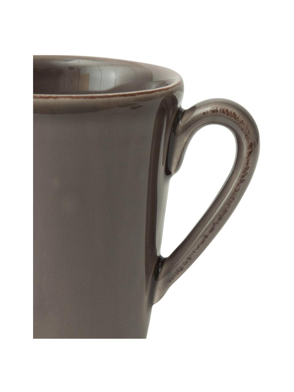 Tasse style compagnard Constance, 2 pièces, Grès cérame, Brun, Ø 9 x haut. 10 cm, 250 ml