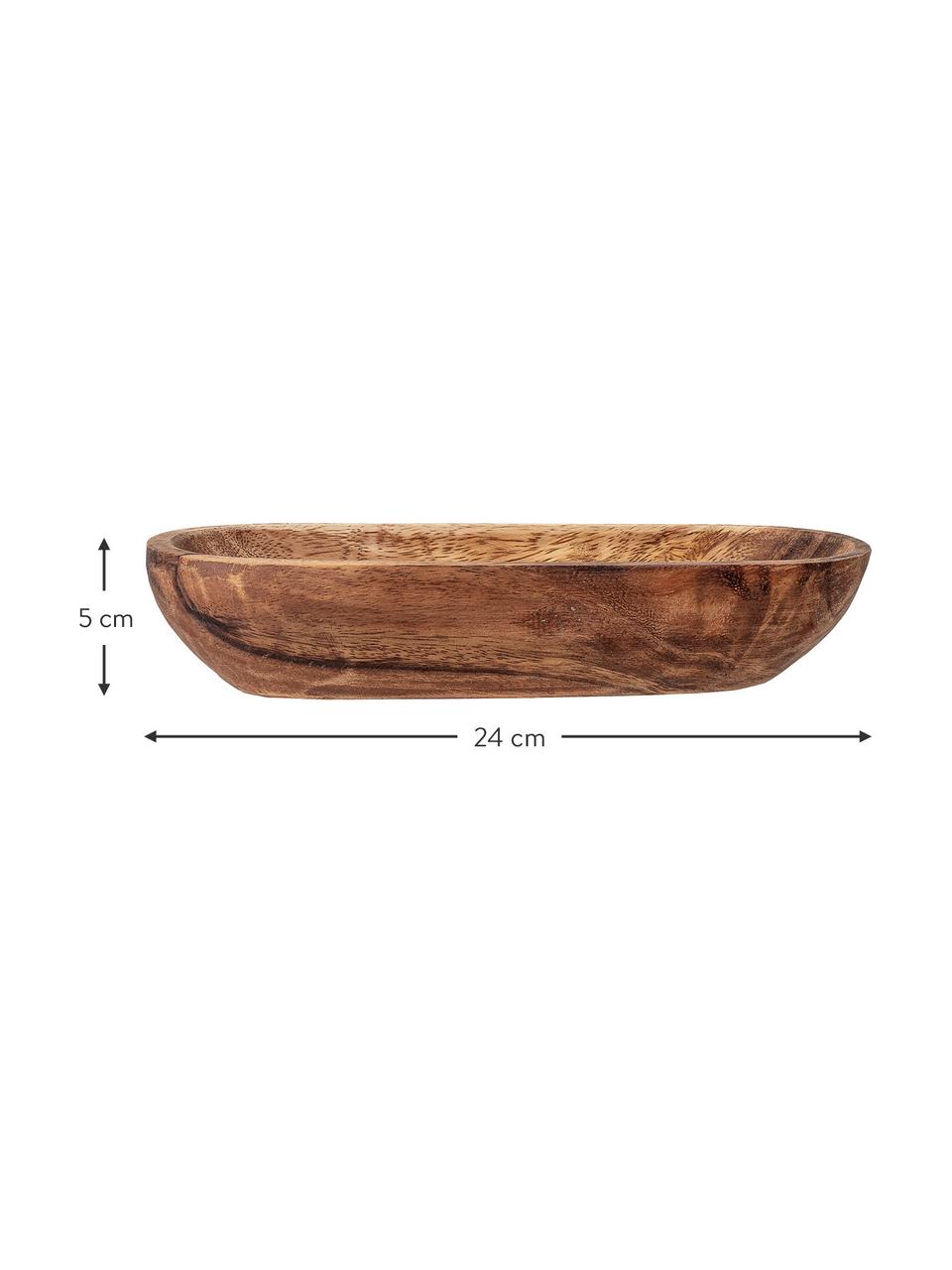 Petit saladier en bois d'acacia Evely, Bois d'acacia, Bois d'acacia, larg. 8 x long. 24 cm