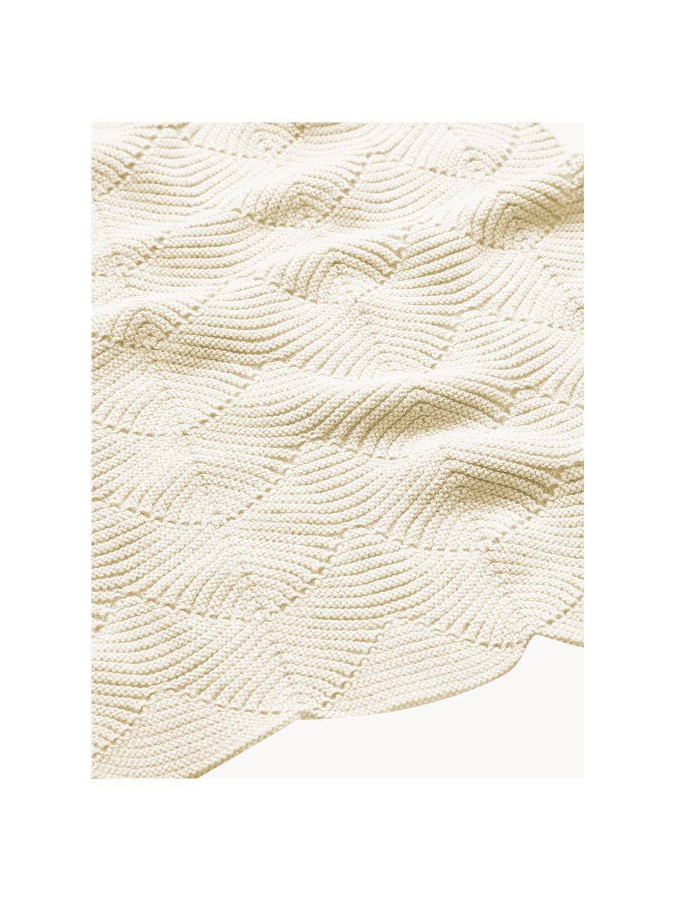 Baby-Kuscheldecke Scallop aus Bio-Baumwolle, 100 % Baumwolle (Bio), GOTS-zertifiziert, Hellbeige, L 100 x B 80 cm