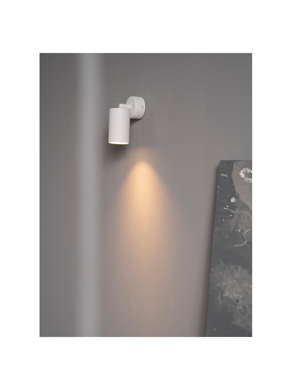 Kleiner Verstellbarer Wand- und Deckenstrahler Tori, Lampenschirm: Aluminium, beschichtet, Weiß, Ø 6 x T 13 cm