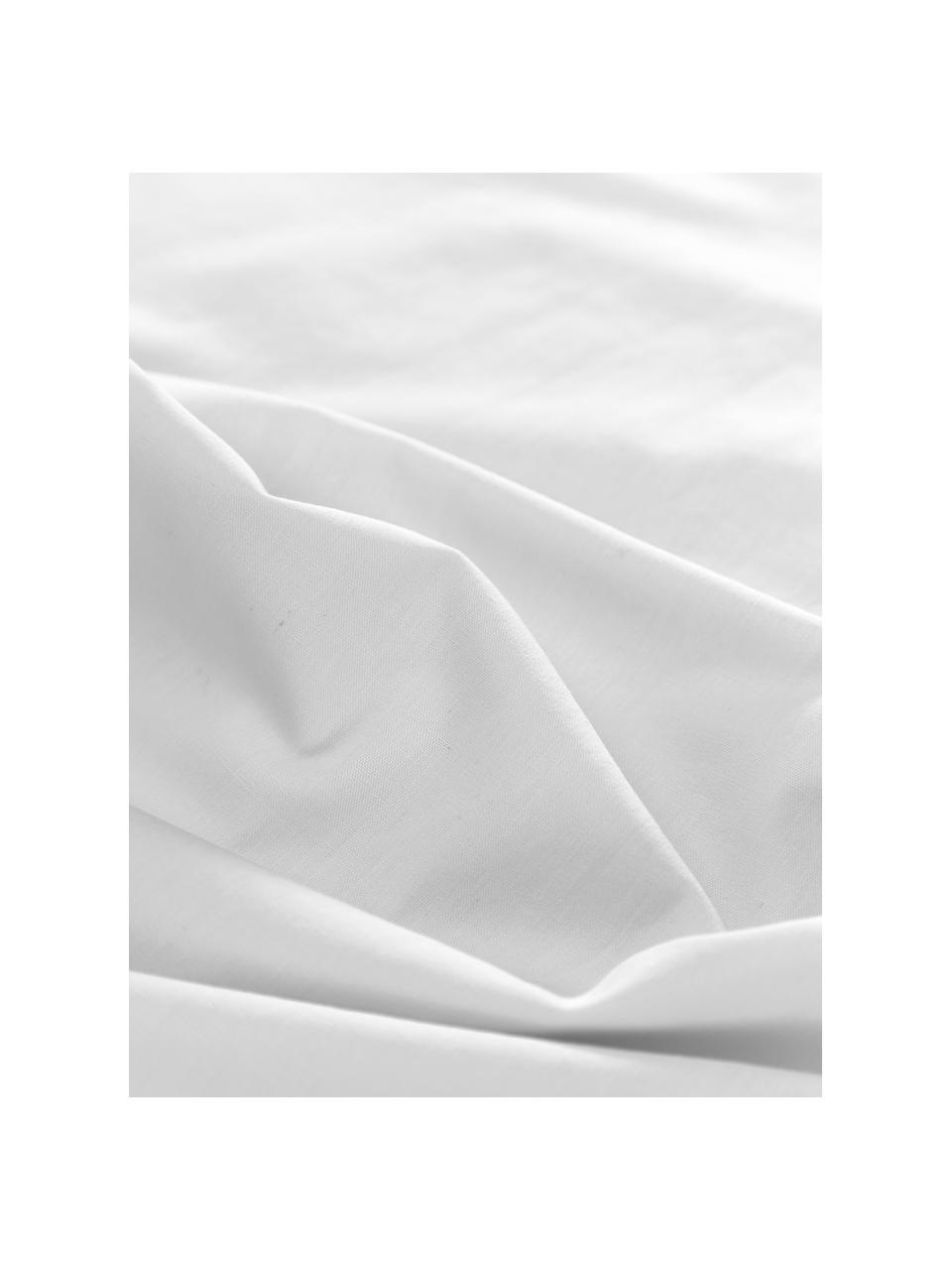 Funda de almohada de algodón lavado con volantes Florence, Blanco, 45 x 110 cm